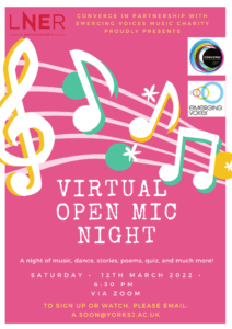 Read more about the article Open Mic Night – March 12th, 2022