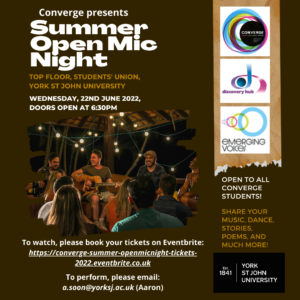 Read more about the article Open Mic Night – June 22nd, 2022